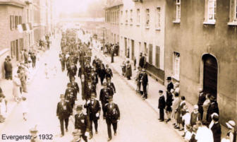 Evergerstraße, Schützenumzug, 1932