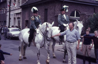 Pützlachstraße, Klostereingang, Schützenfest, 1965