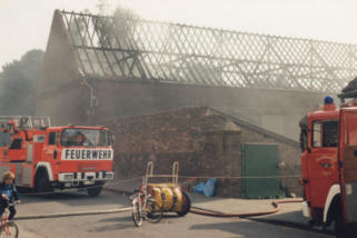 Brand der großen Scheune